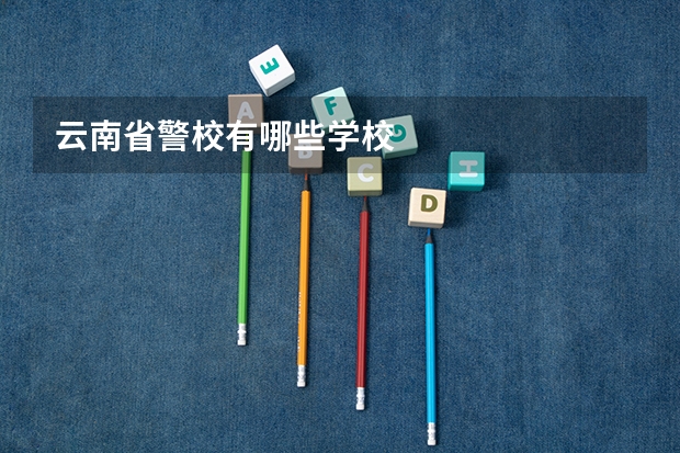 云南省警校有哪些学校