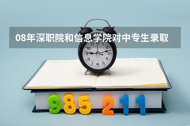 08年深职院和信息学院对中专生录取分数线是多少