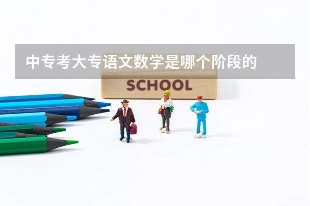 中专考大专语文数学是哪个阶段的