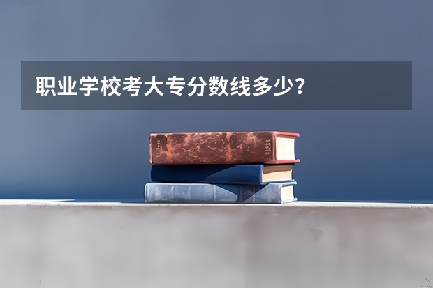 职业学校考大专分数线多少？